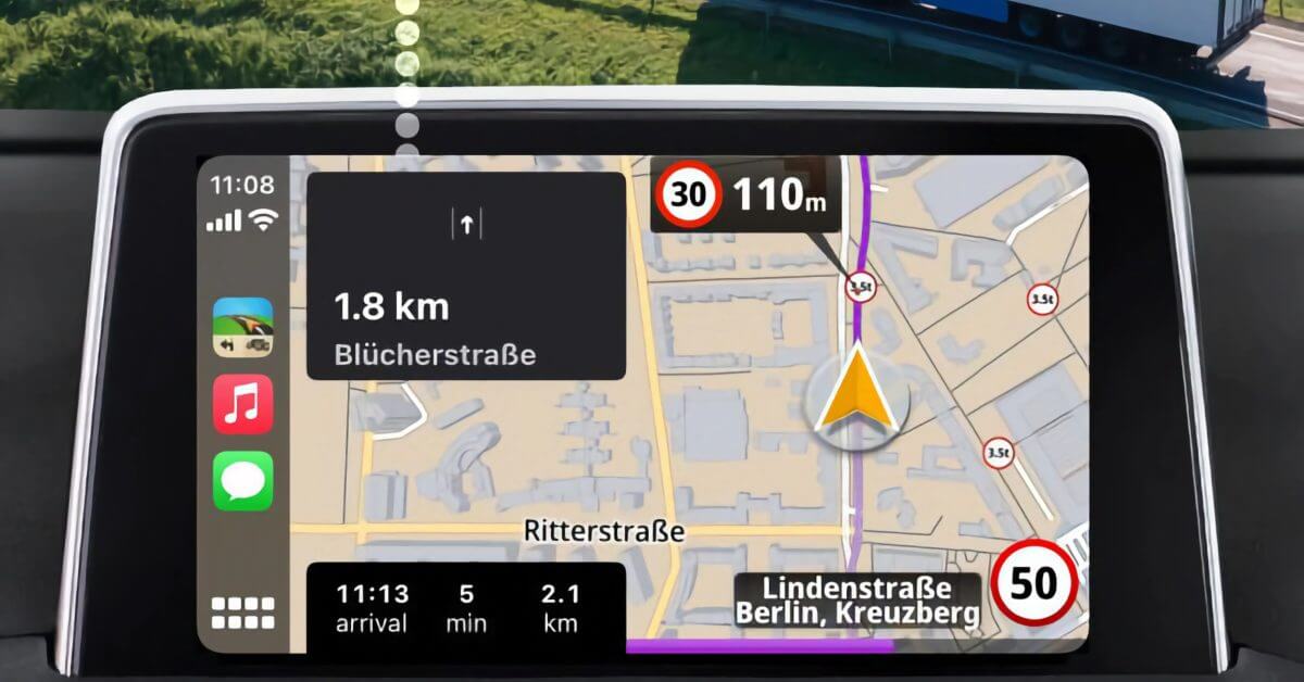 В популярном навигационном приложении для грузовиков и автоприцепов добавлена ​​поддержка CarPlay