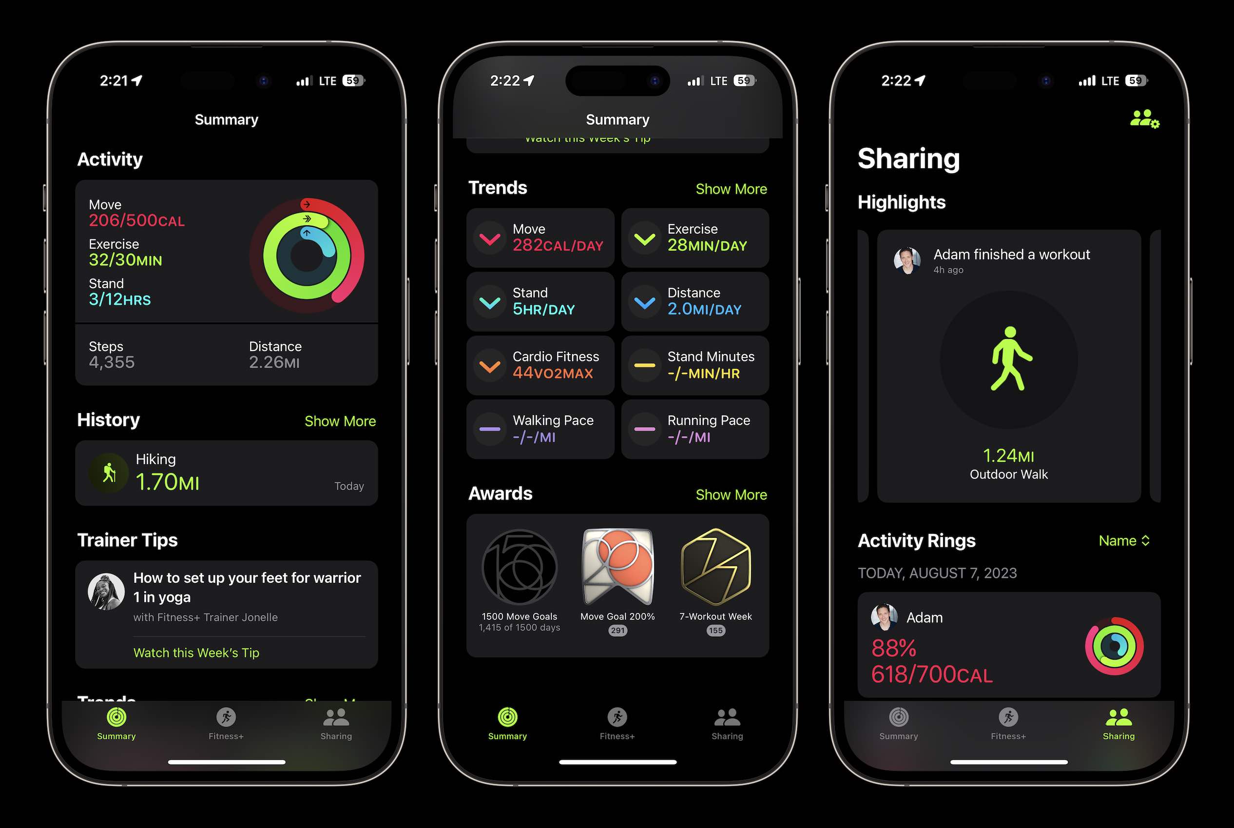 Фитнес-приложение для iPhone iOS 17 1