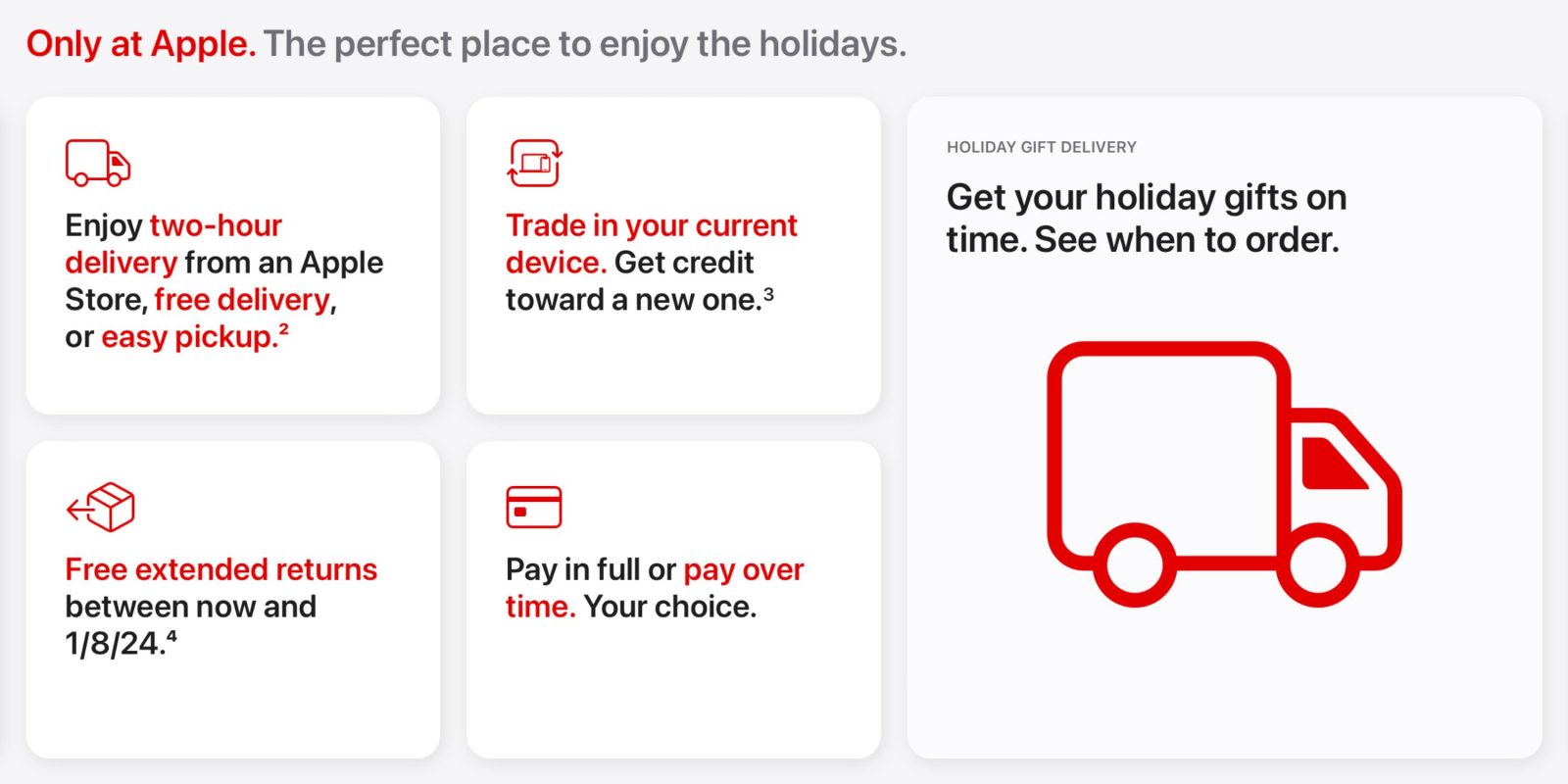 Apple стремится упростить праздничные покупки с помощью сроков «Заказать до»