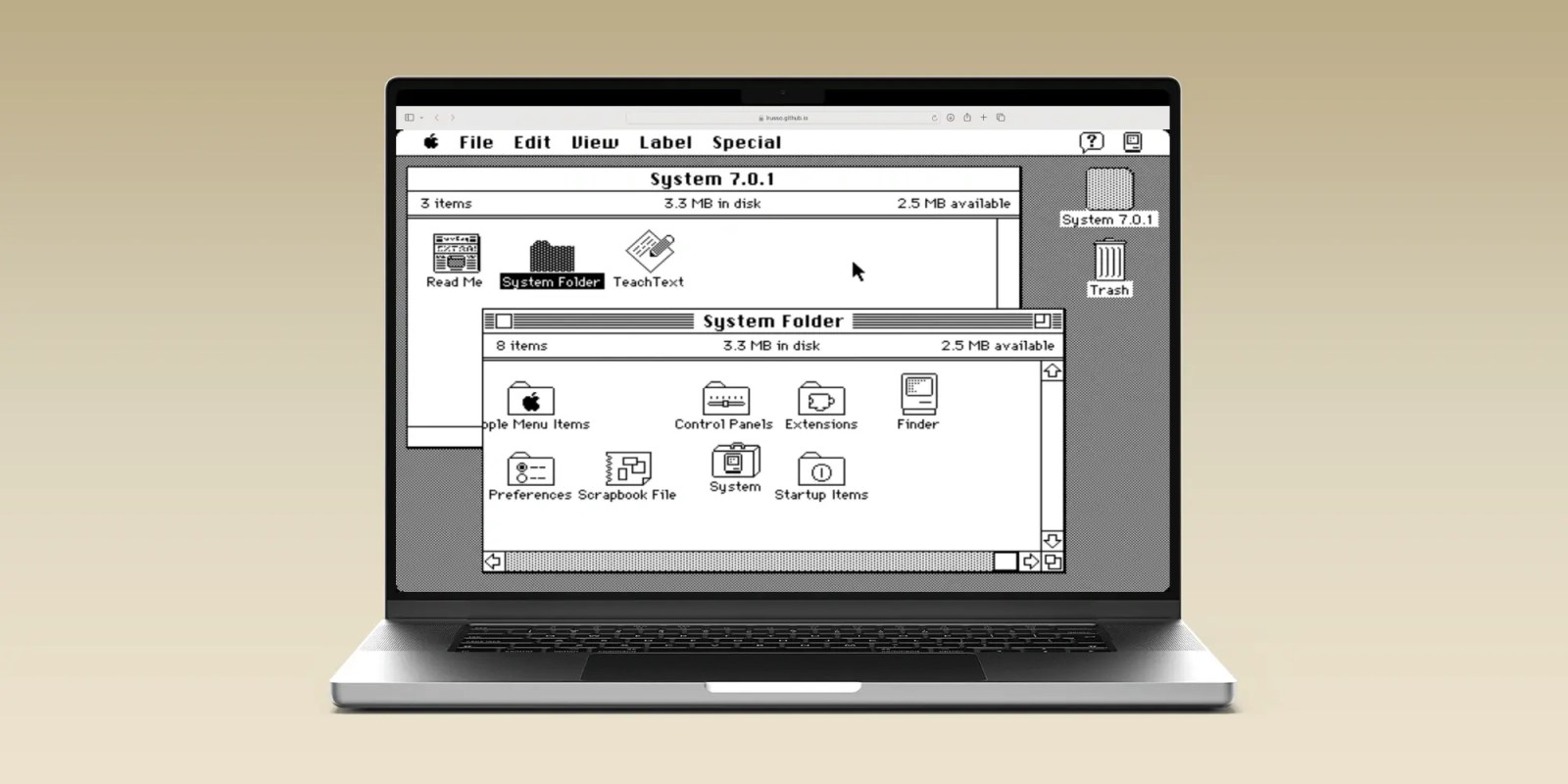 Эмулятор Mac System 7 позволяет играть через Интернет на Mac 1991 года выпуска.