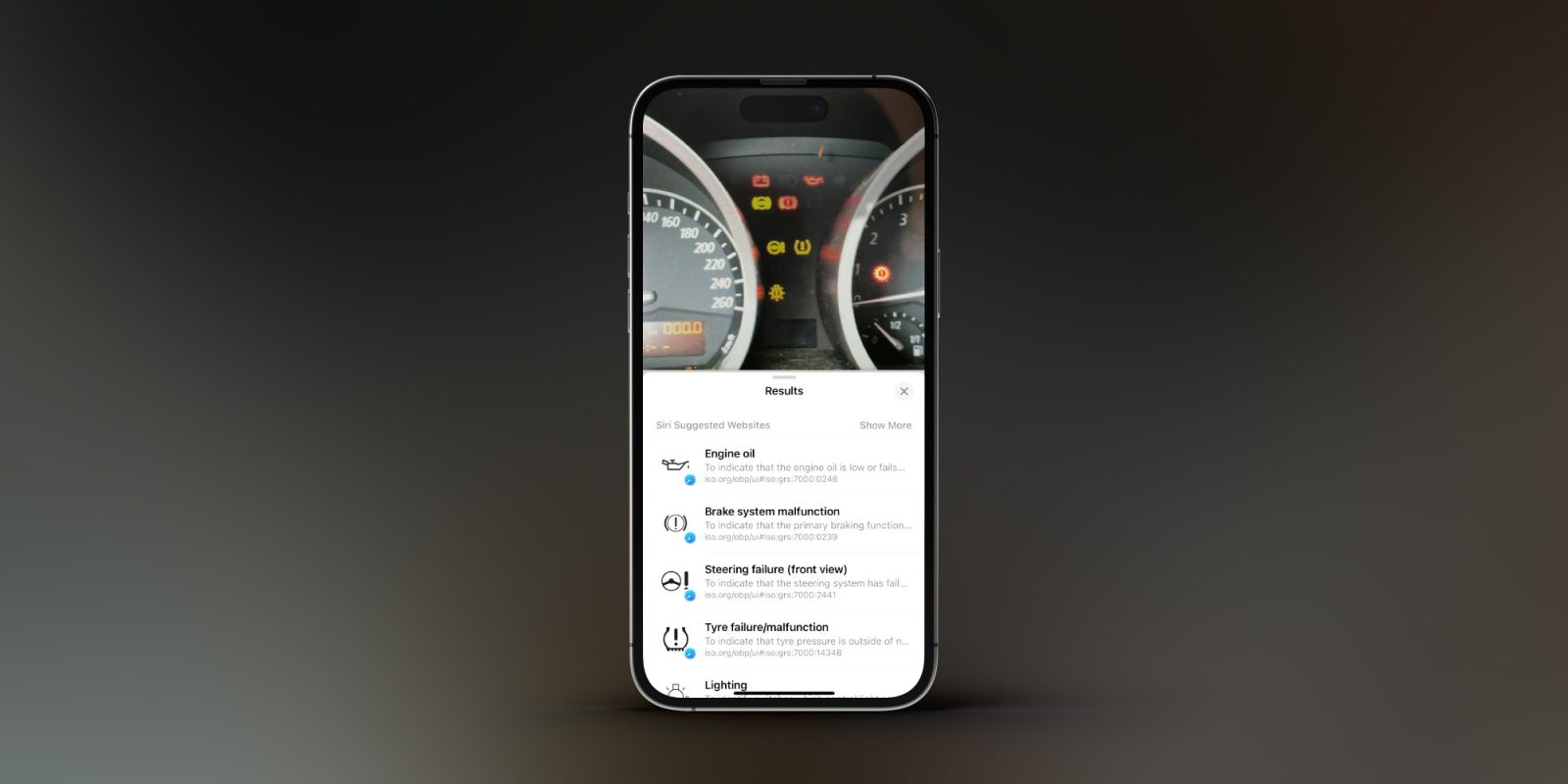 iOS 17 может сказать вам, что не так с вашим автомобилем, с помощью Visual Lookup