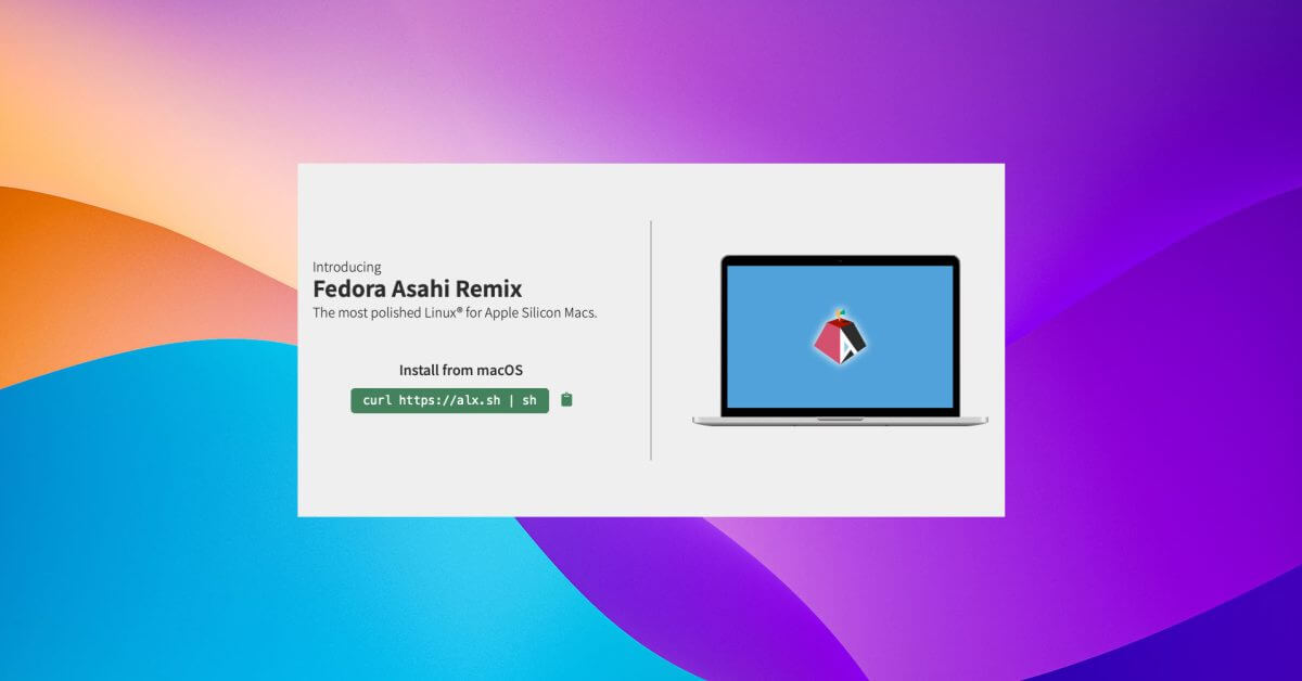 Fedora Linux доступна для всех компьютеров Apple Silicon Mac, кроме одного