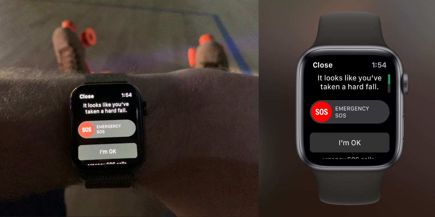 Apple Watch обнаружение падения