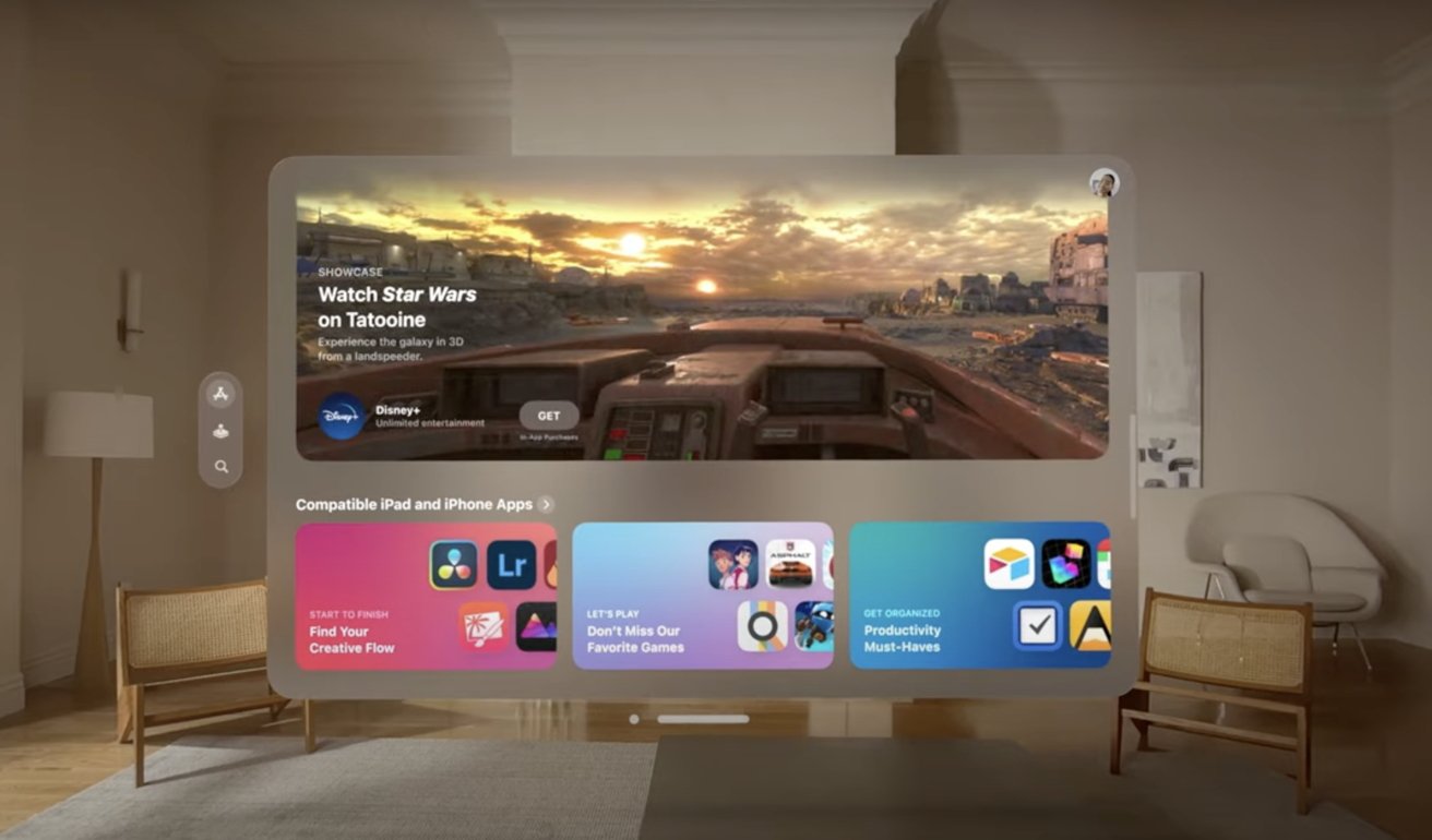 В App Store Vision Pro будут представлены как собственные, так и совместимые приложения, созданные для iPad.