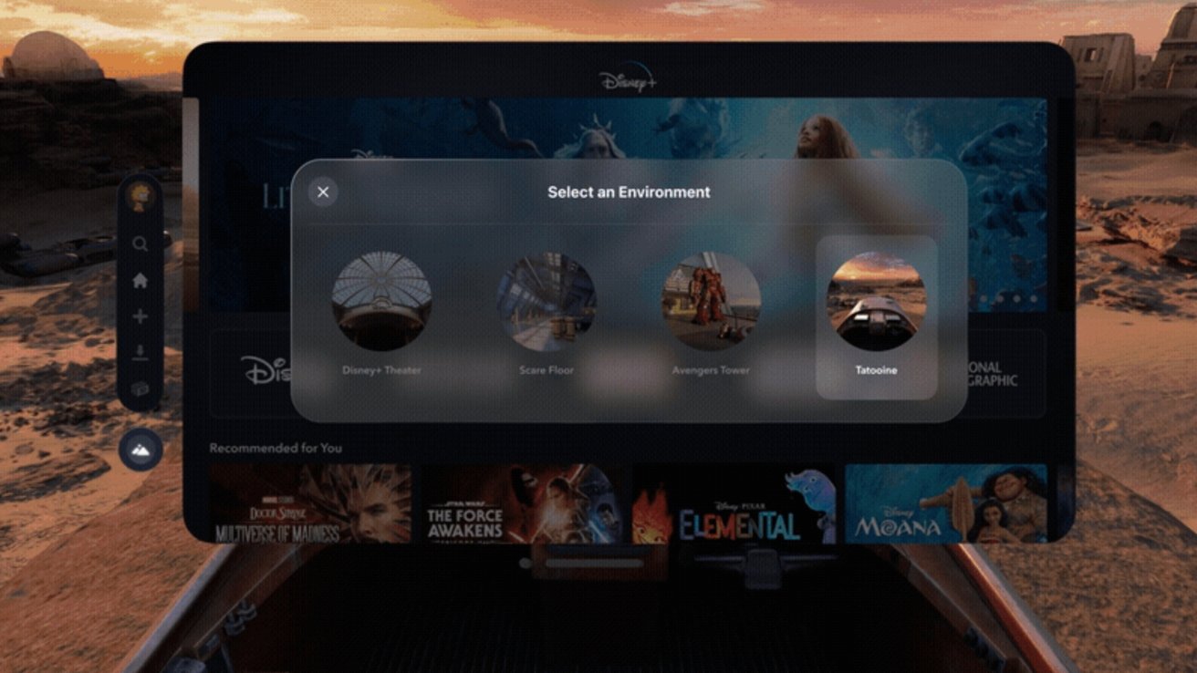 Disney+ на Apple Vision Pro показывает Татуин как захватывающую сцену