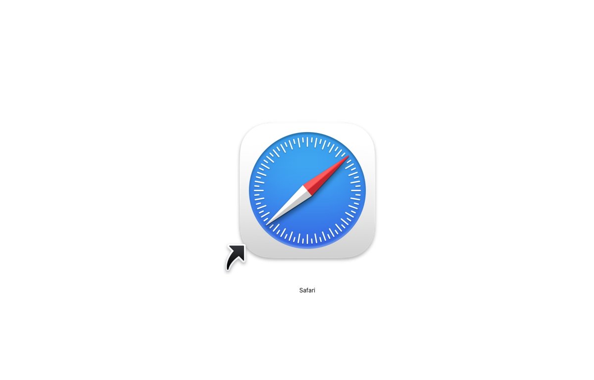 Файл псевдонима для приложения Safari в Finder в macOS.