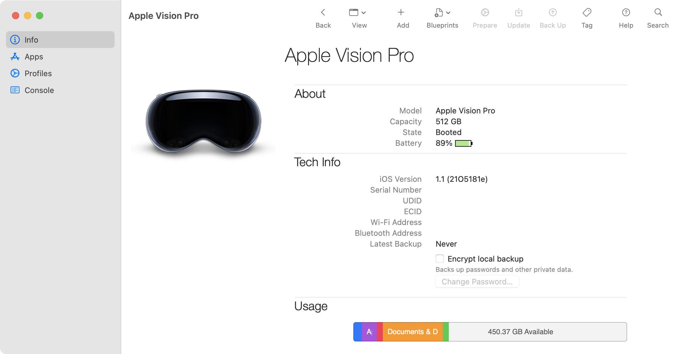 Конфигуратор Apple Vision Pro