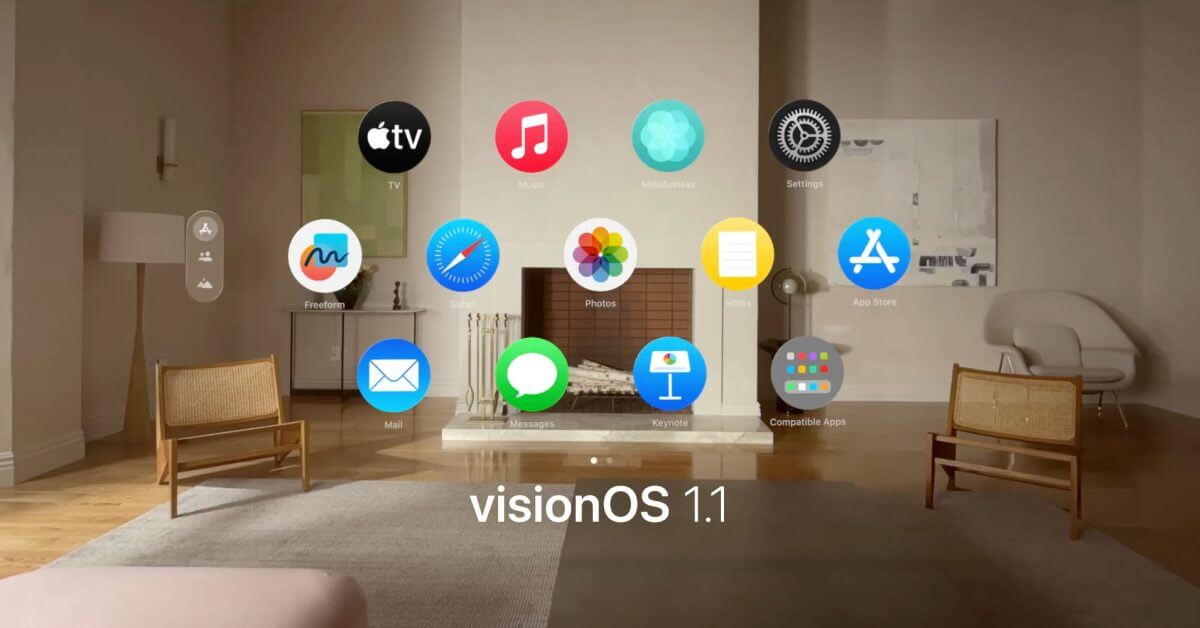 Обновление VisionOS 1.1 для Apple Vision Pro теперь доступно с поддержкой MDM, улучшенной Persona и т. д.