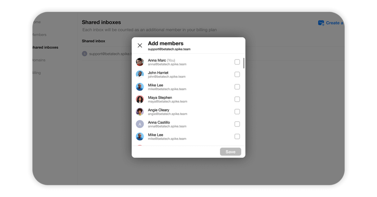 Spike for Teams добавляет поддержку общего почтового ящика для оптимизации командного общения