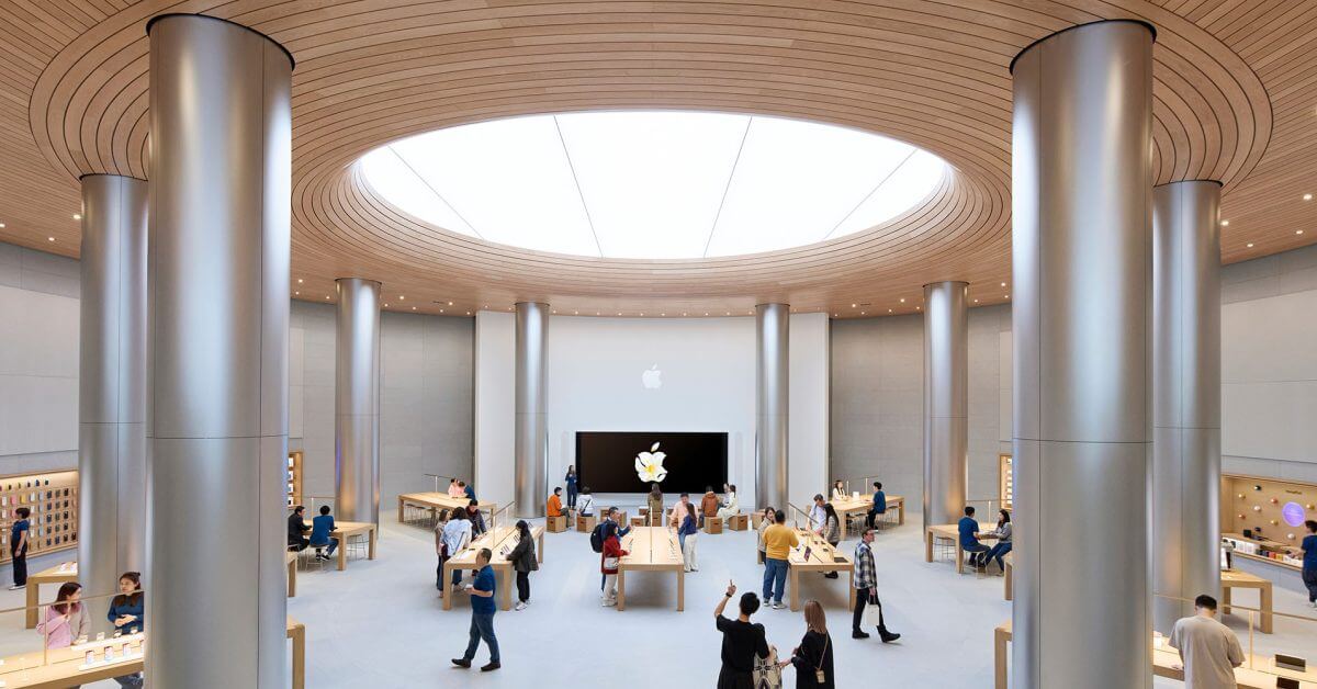 Последний Apple Store демонстрирует красивый круглый дизайн