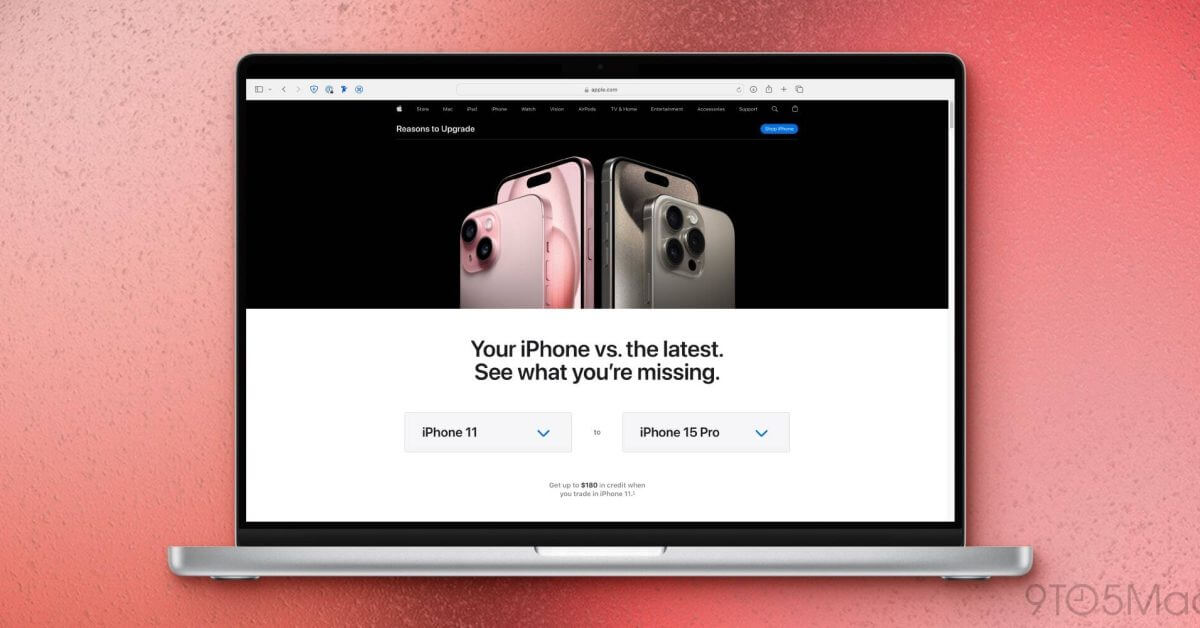 Apple рекламирует «Причины обновления» на новом веб-сайте сравнения iPhone