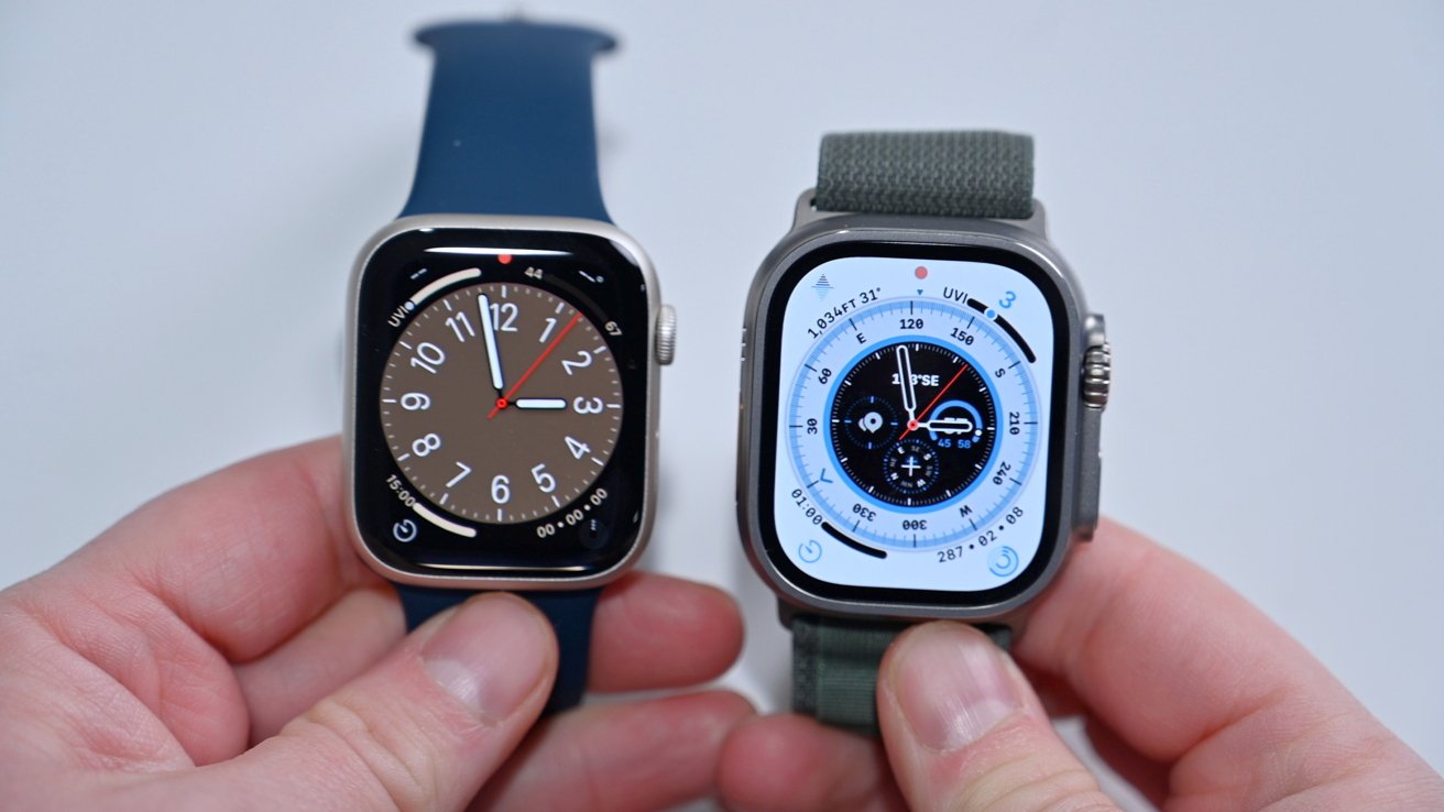 Apple Watch и Apple Watch Ultra рядом