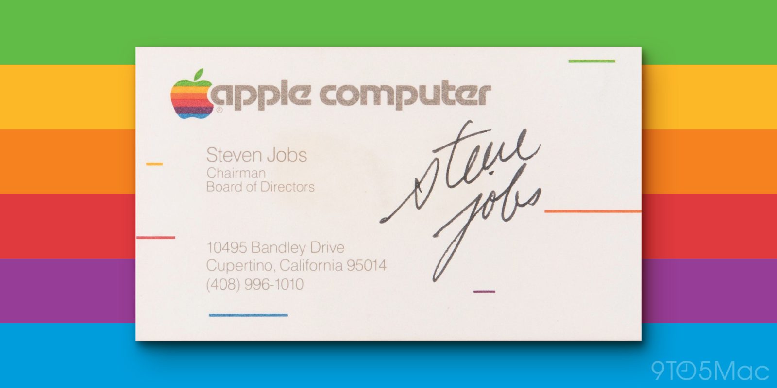 Сколько стоит визитная карточка с подписью Стива Джобса?  Как насчет 181 183 долларов?