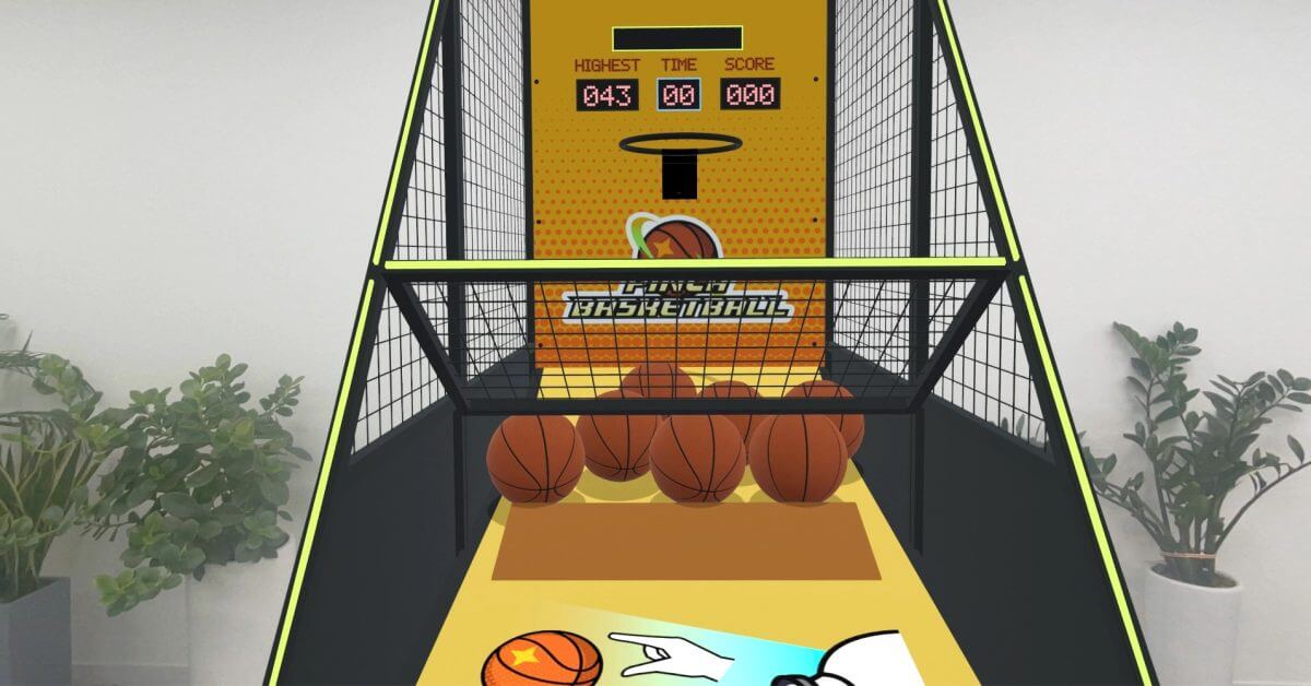 Есть новый способ превратить любое пространство в аркадный баскетбольный зал с помощью Apple Vision Pro