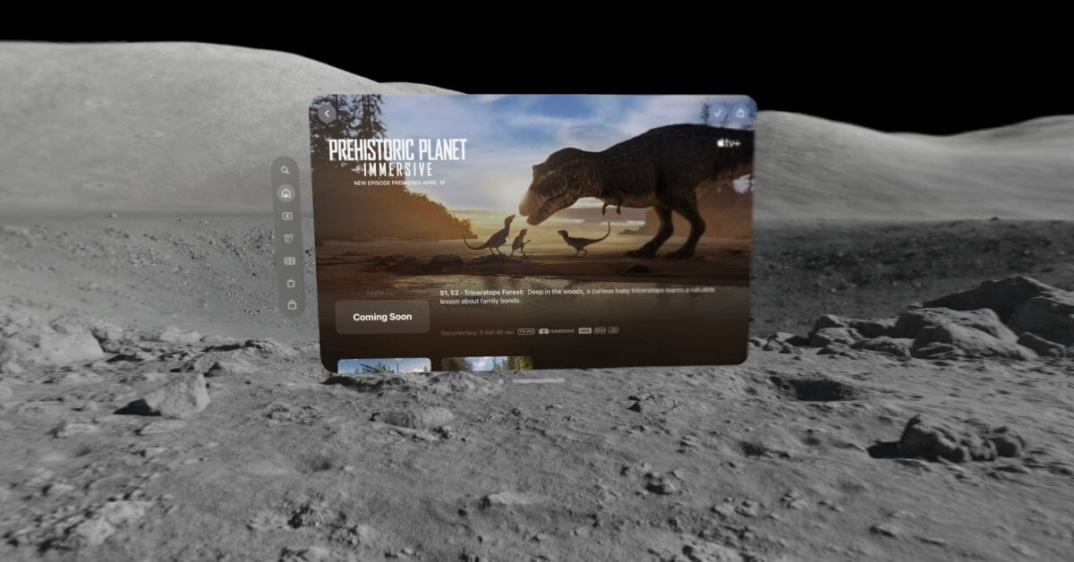 Apple анонсирует новое иммерсивное видео «Доисторическая планета», которое появится в Vision Pro в этом месяце