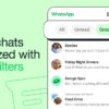 Фильтры чата WhatsApp разделяют непрочитанные сообщения и группы