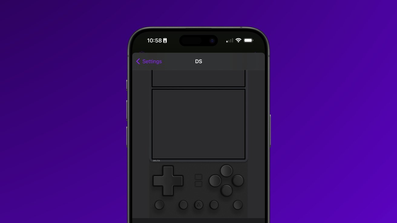 Черный макет Nintendo DS в Дельте.