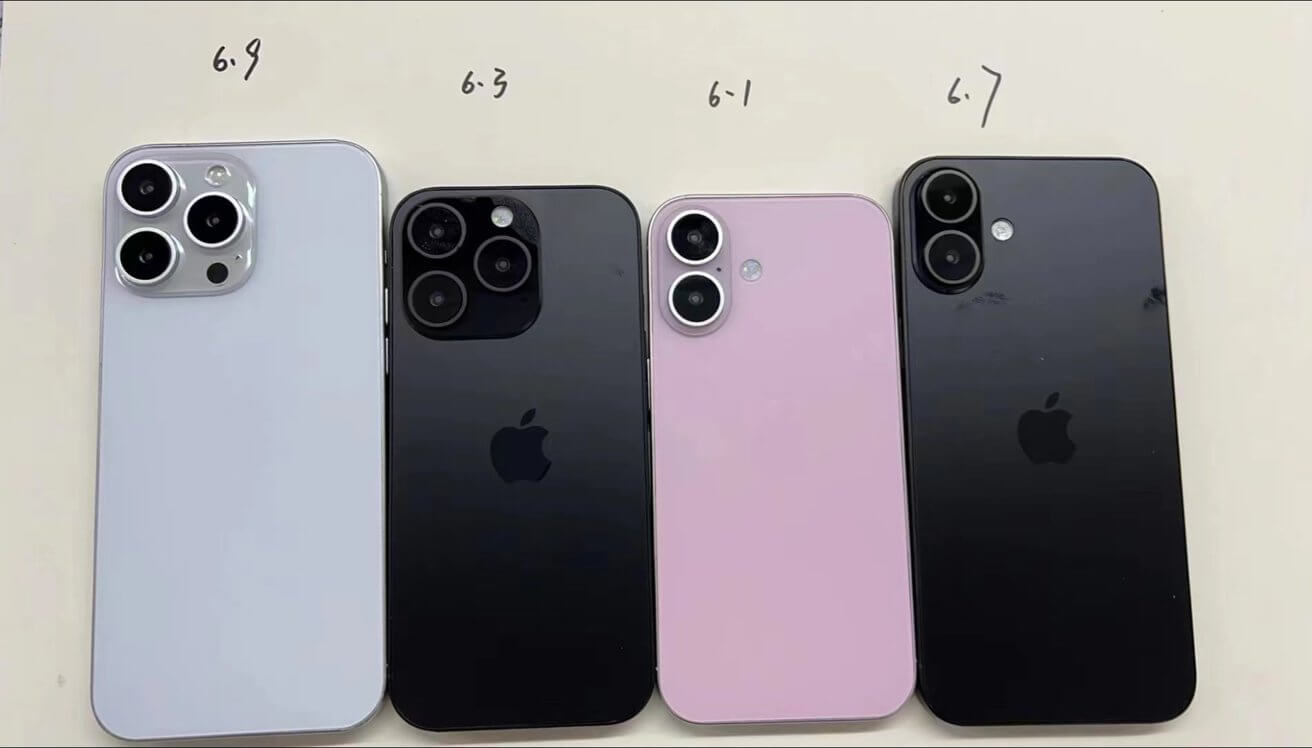Модели iPhone 16, скорее всего, будут иметь экраны разных размеров