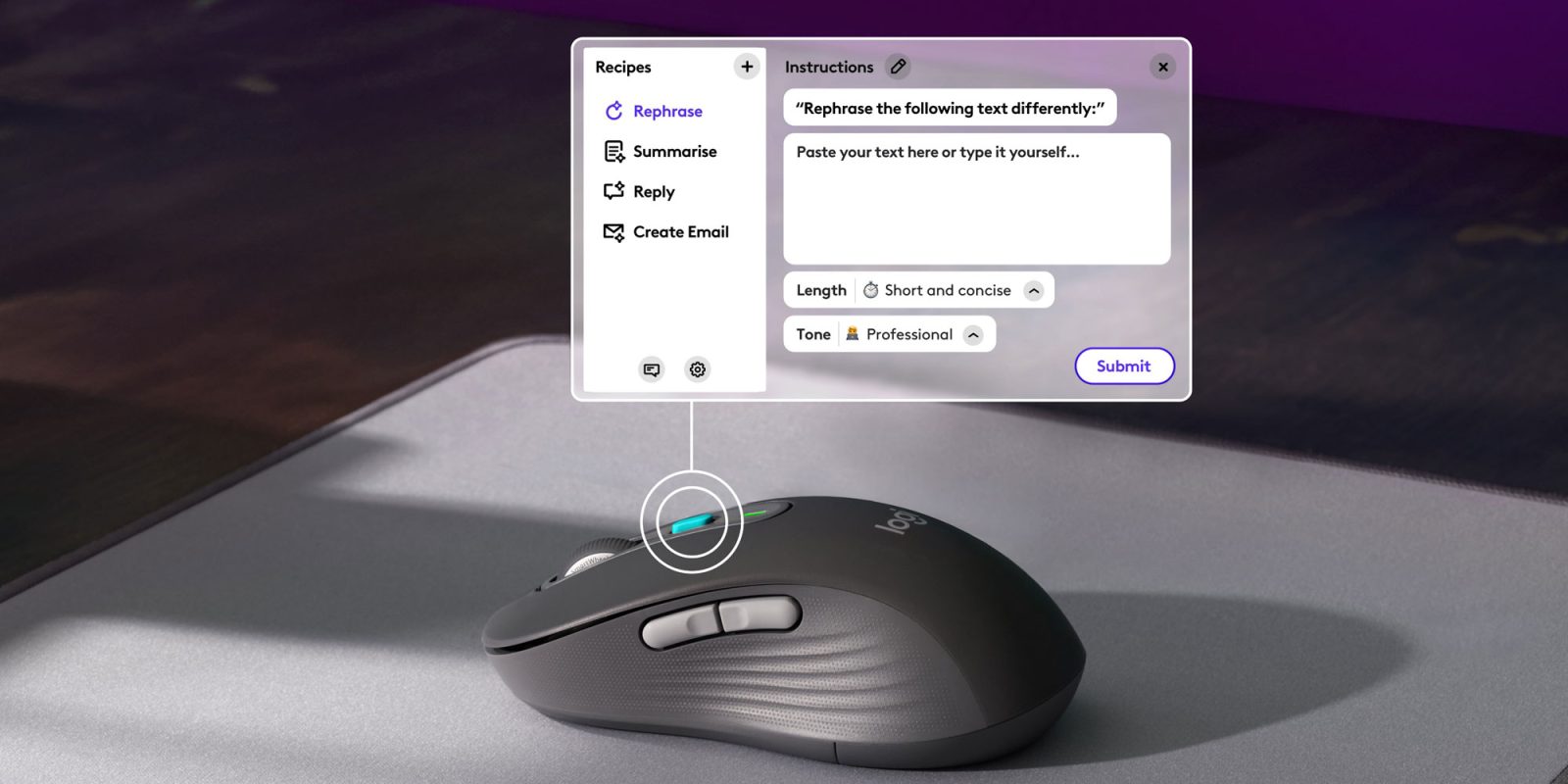 Новейшая беспроводная мышь Logitech оснащена специальной кнопкой ChatGPT.
