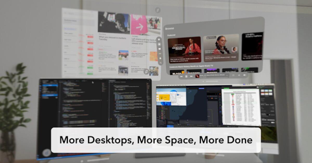 Поддержка Vision Pro доступна для Duet Display and Screens для улучшения вашего виртуального рабочего стола.