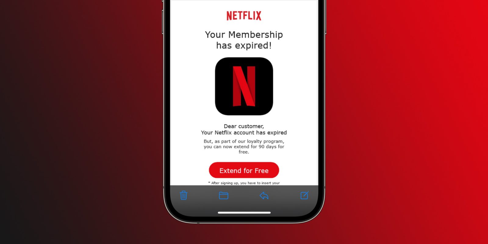 Фишинговое мошенничество Netflix