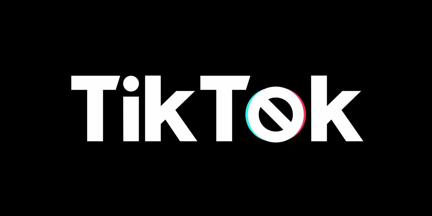 TikTok подает в суд на США |  Модифицированный логотип с запрещающим знаком