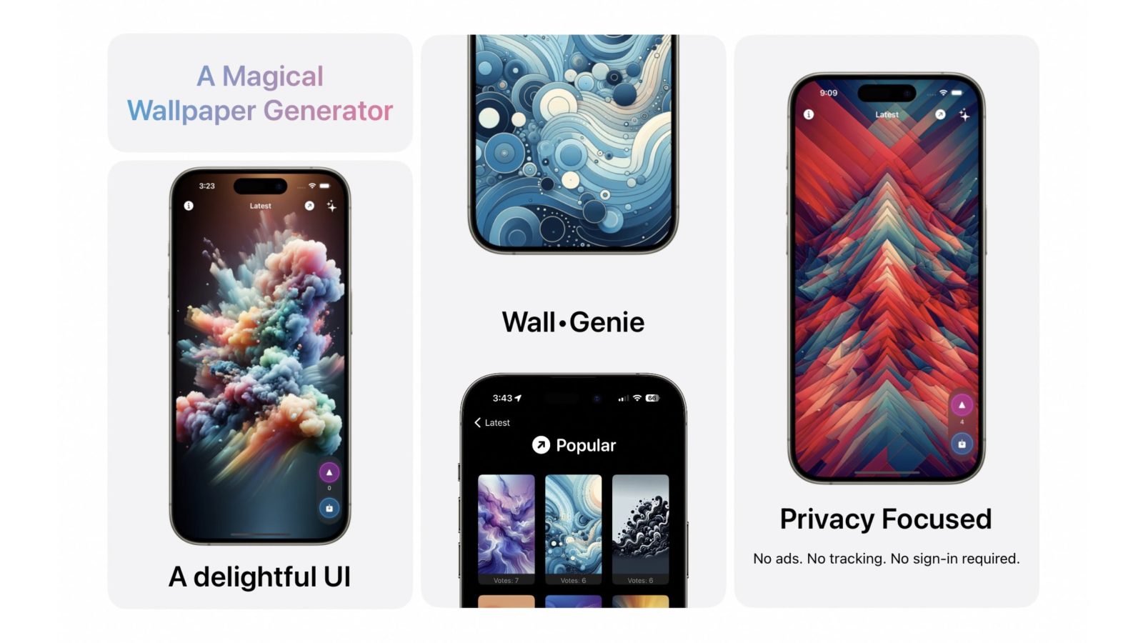 Wall Genie для iPhone хочет помочь вам создавать красивые обои с помощью  искусственного интеллекта