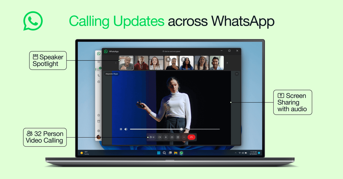 Функции видеозвонков WhatsApp призваны лучше конкурировать с FaceTime