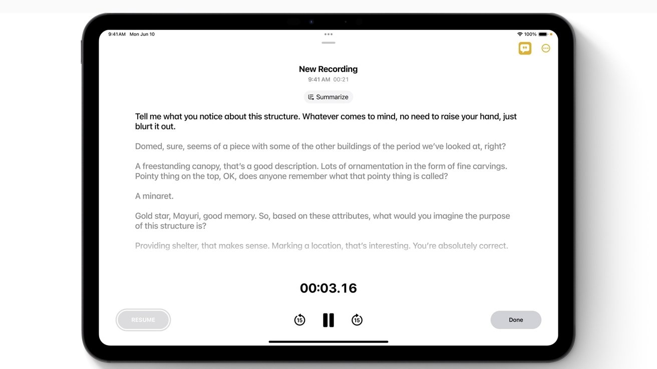 Записывайте, суммируйте и расшифровывайте аудио с помощью Notes на iOS 18.