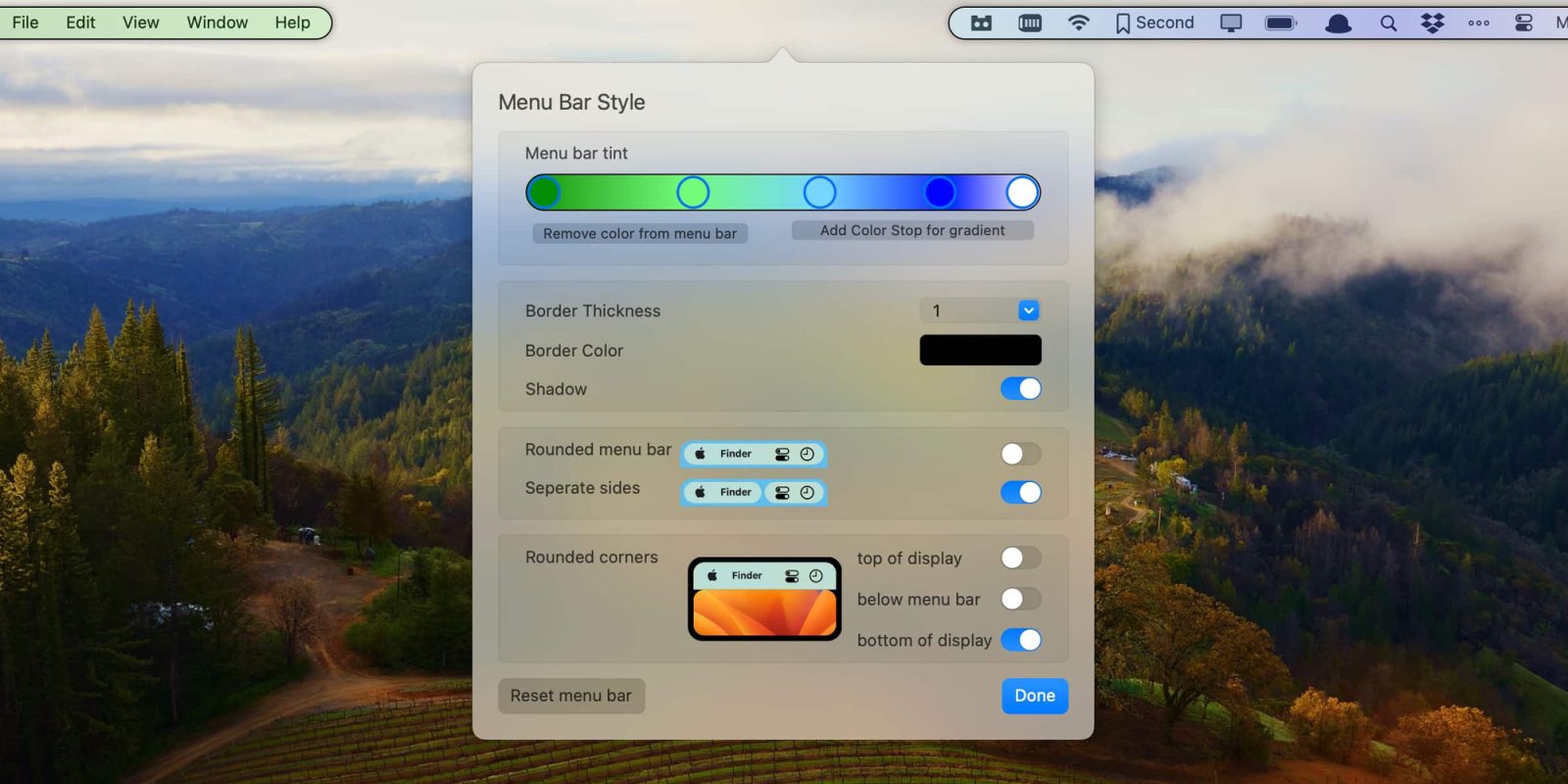 приложение «Бармен» для macOS