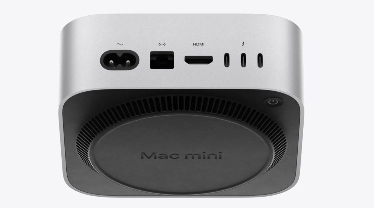 Apple закрепила кнопку питания Mac mini внизу