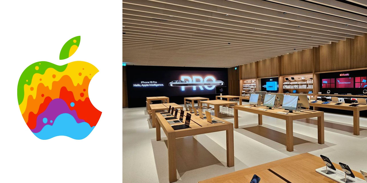 Apple Store в Белфасте открылся сегодня | Интерьер и стилизованный логотип Apple