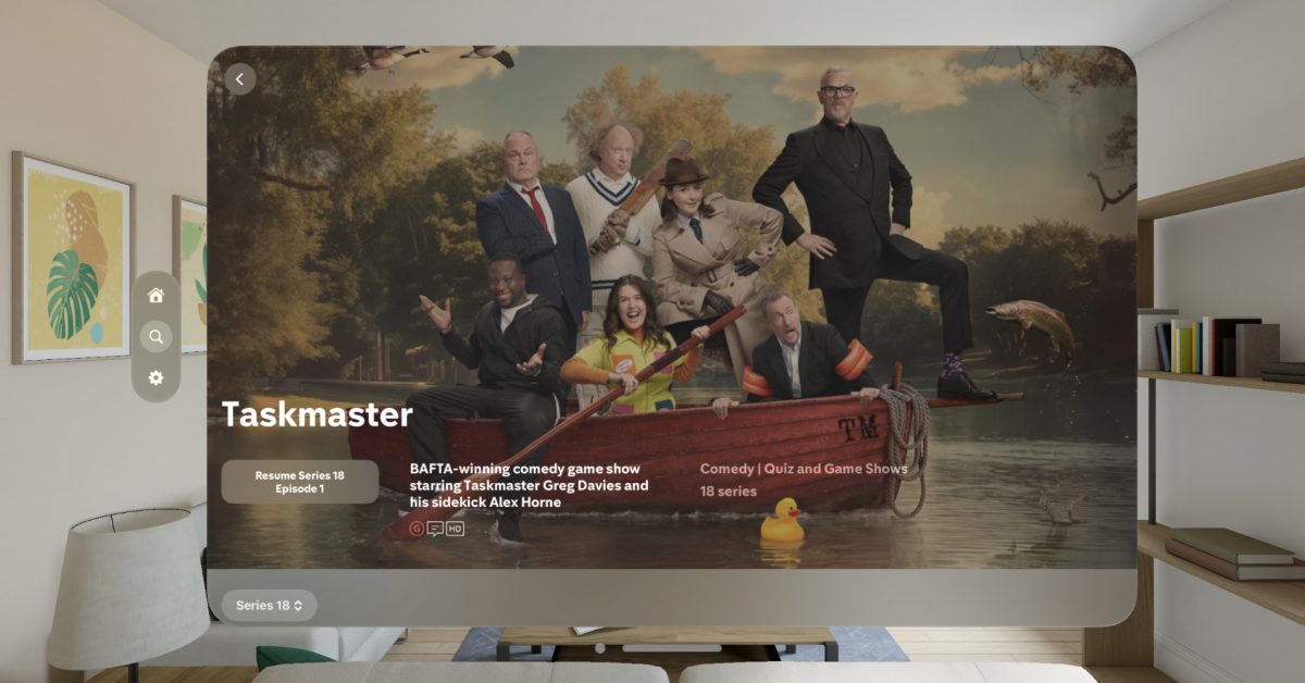 Channel 4 запускает потоковое приложение Vision Pro со средой Taskmaster